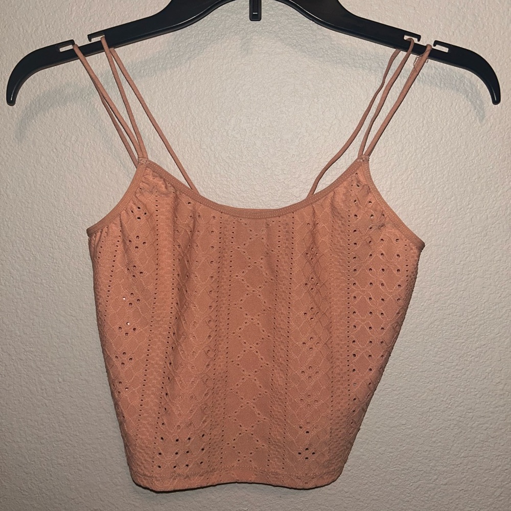Love Tree Coral Eyelet Camisole